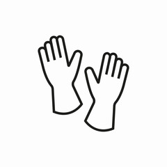 saftey gloves icon sign vector