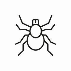 simple spider icon sign vector