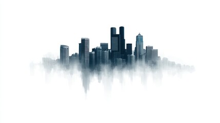 City Skyline in Fog