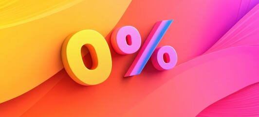 A simple banner with a large percentage-off discount number, set against a bold background, designed to grab attention for flash sales