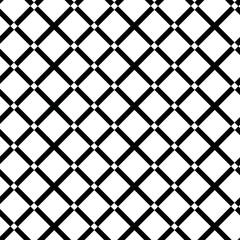 Naklejka premium Abstract geometric pattern with squares, stripes, lines. Seamless vector background. White and black ornament. Modern graphic design.