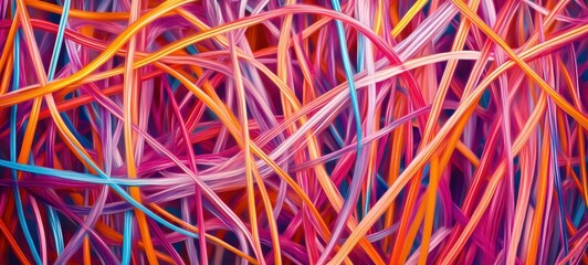 An abstract representation of tangled lines, symbolizing the confusion and frustration of insomnia and disrupted sleep patterns