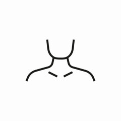 human organ neck icon sign vector