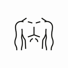 male upper body icon sign vector