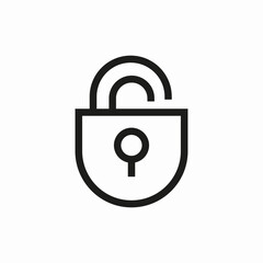 opened padlock icon sign vector