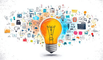 Bright idea and creative thinking
