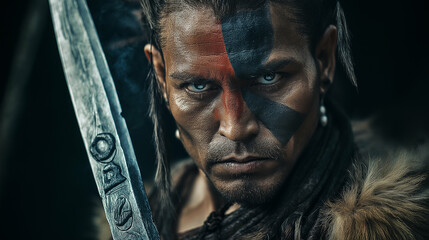 Fantasy desktop background, male warrior