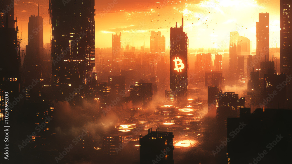 Poster bitcoin's value is dropping rapidly, hitting a new low. this design shows the effects of the bitcoin