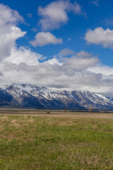 Scenic View of Grand Teton Mountains in Wyoming