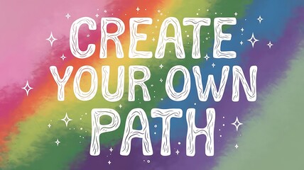 Create Your Own Path T-shirt Design Motivational Quote, Illustartion,Typography,Banner,Poster