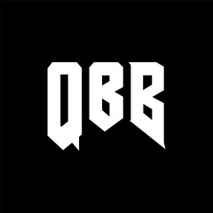 QBB letter logo design for technology company. QBB logo design black and white color combination. QBB logo, QBB vector, QBB design, QBB icon, QBB alphabet. QBB typography logo design.