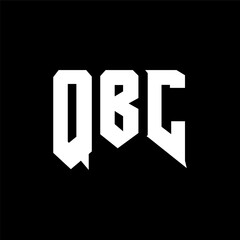 QBC letter logo design for technology company. QBC logo design black and white color combination. QBC logo, QBC vector, QBC design, QBC icon, QBC alphabet. QBC typography logo design.