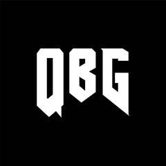 QBG letter logo design for technology company. QBG logo design black and white color combination. QBG logo, QBG vector, QBG design, QBG icon, QBG alphabet. QBG typography logo design.