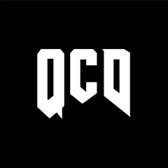 QCD letter logo design for technology company. QCD logo design black and white color combination. QCD logo, QCD vector, QCD design, QCD icon, QCD alphabet. QCD typography logo design.