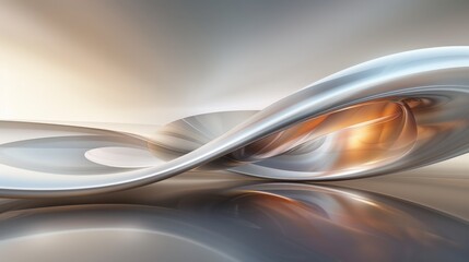Abstract metallic shape reflecting on surface background wallpaper