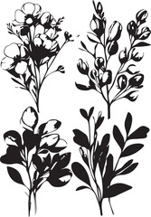 Set plants. Hand drawn vector illustration