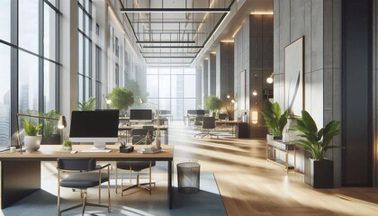 Contemporary office ambiance - blurred Background