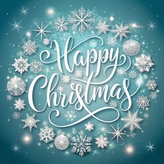 christmas card with snowflakes