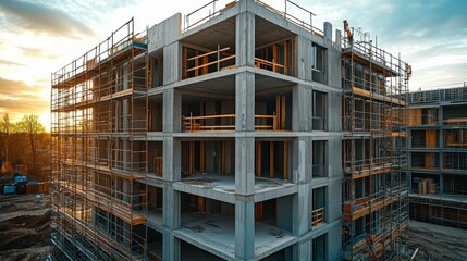 Modern Urban Construction Site