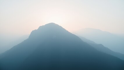 Serene Mountain View at Dawn