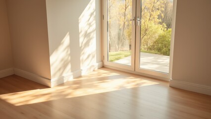 Fototapeta premium Bright Room with Natural Light and Gentle Shadows