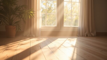 Fototapeta premium Natural Light and Shadows in a Cozy Room