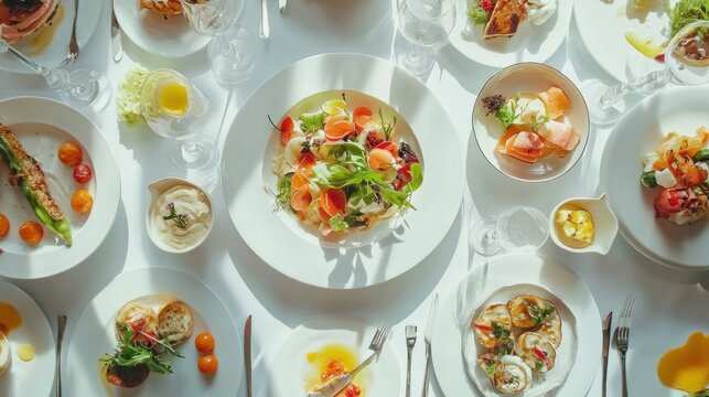 Lunch for business and food testing