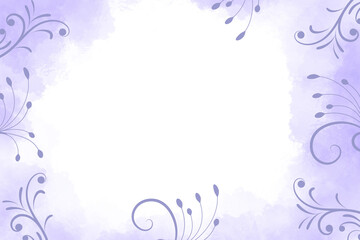 Floral Watercolor Border Background, Watercolor Floral Background