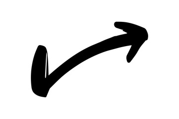hand drawing simple arrow black color