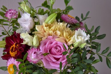 A beautiful bouquet made up of different flowers.Floral compliment.