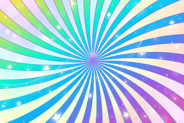 Rainbow Colorful Sunburst Background