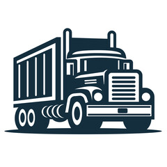 back and white truck vector art