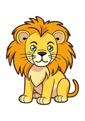 lion cartoon isolated on white