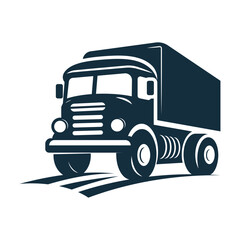 back and white truck vector art