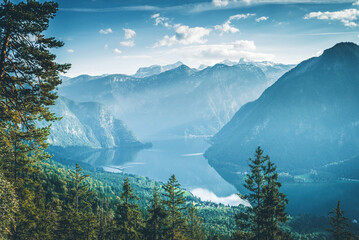 Widok na jezioro Hallstat, Austria, Alpy, Górna Austria © grzegorz_pakula