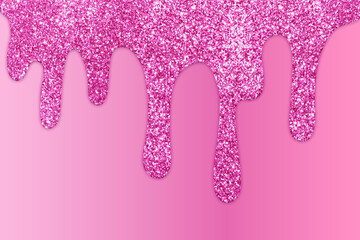Pink Dripping Glitter Background