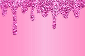 Pink Dripping Glitter Background