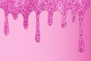 Pink Dripping Glitter Background