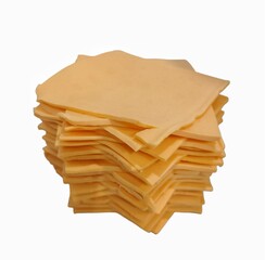 a stack of cheese slices