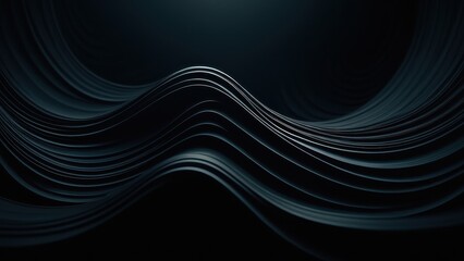 Naklejka premium Dark absract background featuring swirling shapes and gradients, perfect for modern designs, tech presentations, or artistic projects. High-resolution image for versatile use.