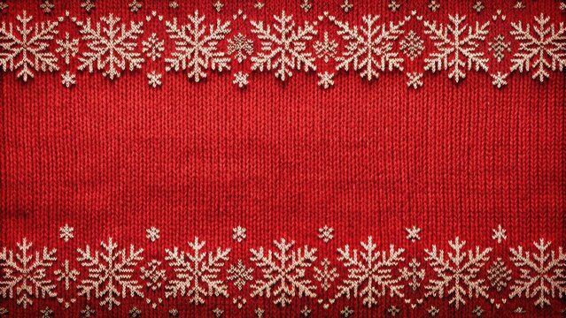 Christmas background with cozy red knitted sweater texture perfect for winter holiday season