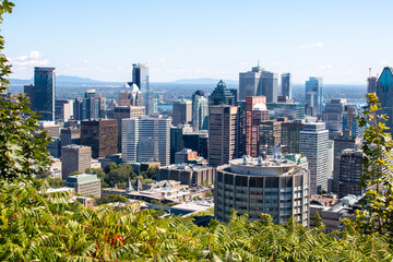 Panoramic View Centre Ville Montreal (Downtown) view from Mont Royal Qu&eacute;bec Canada