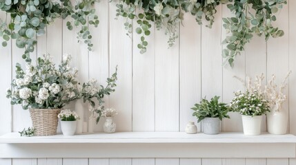 Rustic Floral Shelf Decor