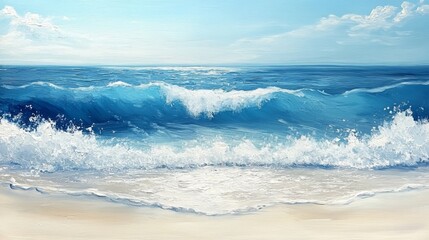 Fototapeta premium Ocean Waves Painting