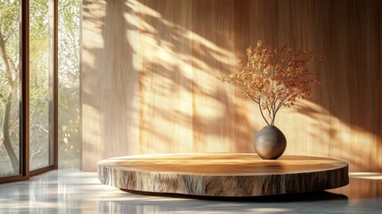 Cozy Minimalist Interior with Wooden Elements