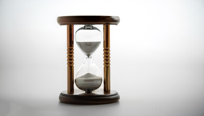 Hourglass sandglass, isolated on a white background