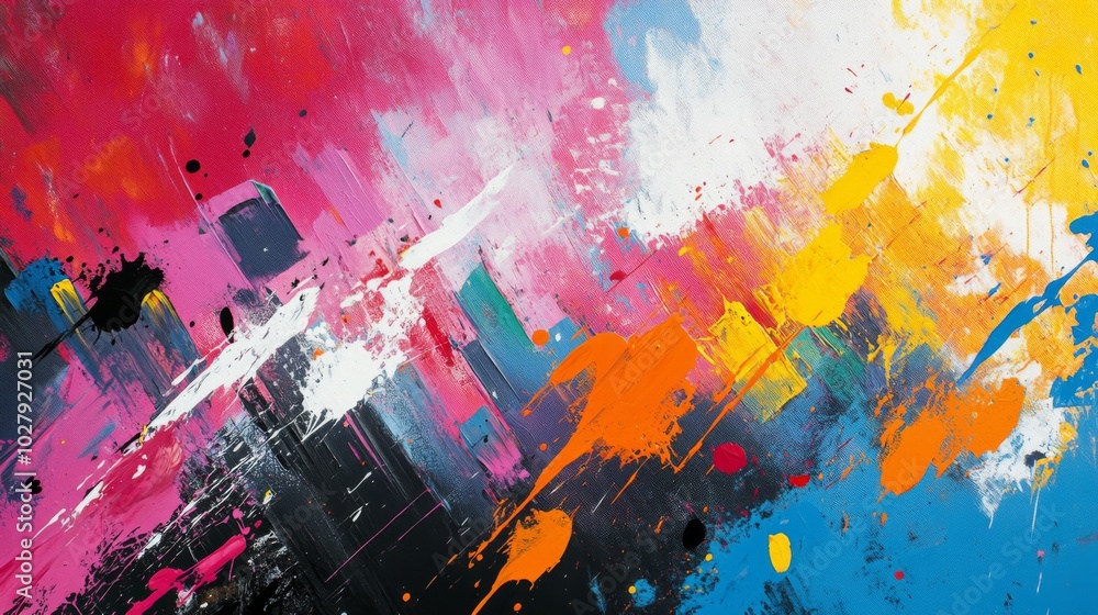 Poster Abstract Colorful Explosion