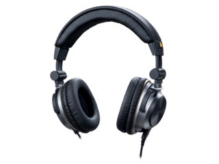 obraz pary słuchawek na białym tle z czarnym pałąkiem, słuchawki dj rave, zestaw słuchawkowy do gier, sennheiser, zestaw słuchawkowy, wyodrębniony z tła