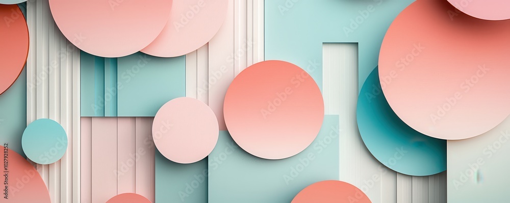 Poster set of four simple cards with abstract frames featuring bold colors and modern artistic elements
