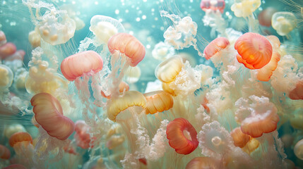 Beautiful jellyfish desktop background